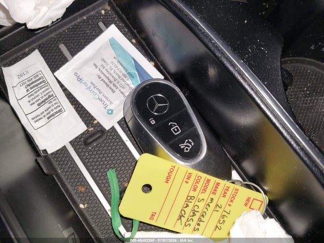 Aukcja sprzedaży 2021 Mercedes-benz S 580 4matic, vin: W1K6G7GB2MA043556, numer aukcji: 45482260