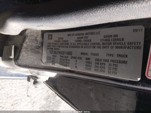2012 Gmc Canyon Work Truck მანქანა იყიდება აუქციონზე, vin: 1GTJ6LF94C8114955, აუქციონის ნომერი: 45482320
