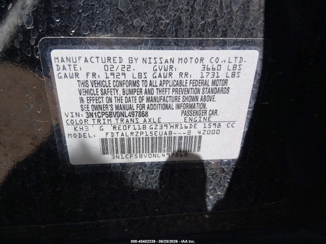Nissan Kicks S Xtronic Cvt 2022 3N1CP5BV0NL497868 Image 9