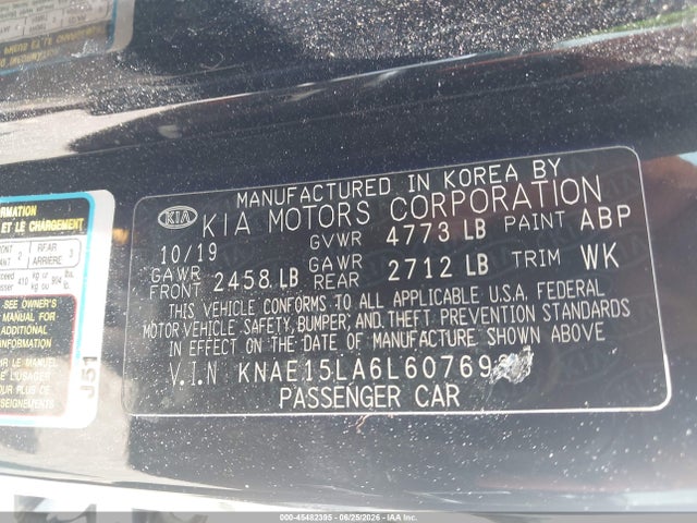 KIA Stinger Gt-line 2020 KNAE15LA6L6076938 Image 9