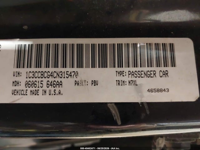 45482471 :رقم المزاد ، 1C3CCBCG4CN315470 vin ، 2012 Chrysler 200 Limited مزاد بيع