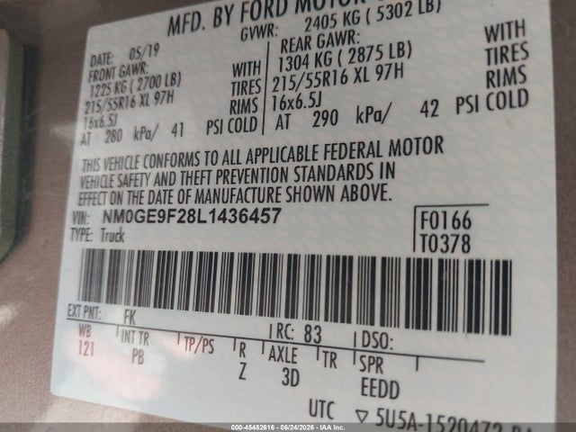 NM0GE9F28L1436457 Ford Transit Connect Xlt Passenger