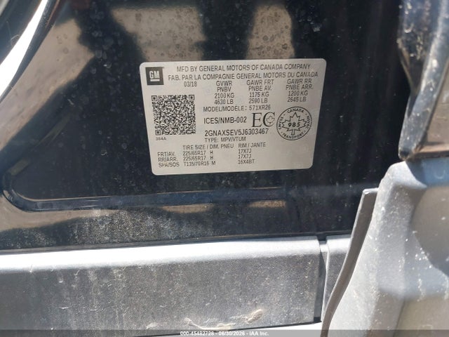 Chevrolet EQUINOX LT 2018 2GNAXSEV5J6303467 Image 9