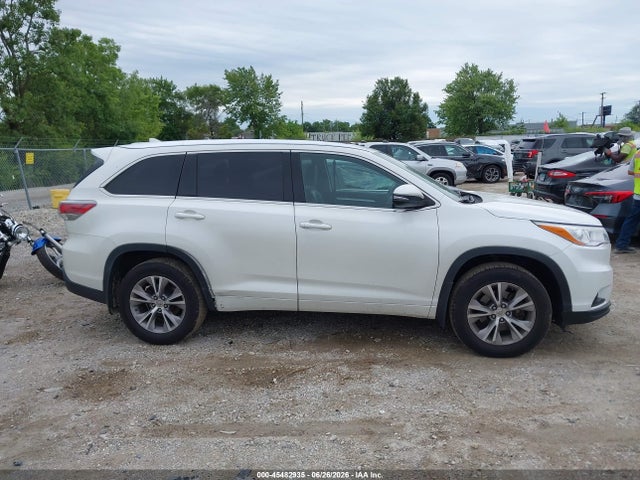 2015 Toyota Highlander Xle V6 მანქანა იყიდება აუქციონზე, vin: 5TDJKRFH5FS129647, აუქციონის ნომერი: 45482935
