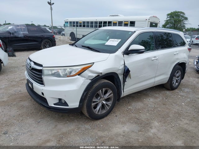 2015 Toyota Highlander Xle V6 მანქანა იყიდება აუქციონზე, vin: 5TDJKRFH5FS129647, აუქციონის ნომერი: 45482935
