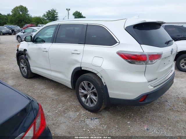 2015 Toyota Highlander Xle V6 მანქანა იყიდება აუქციონზე, vin: 5TDJKRFH5FS129647, აუქციონის ნომერი: 45482935