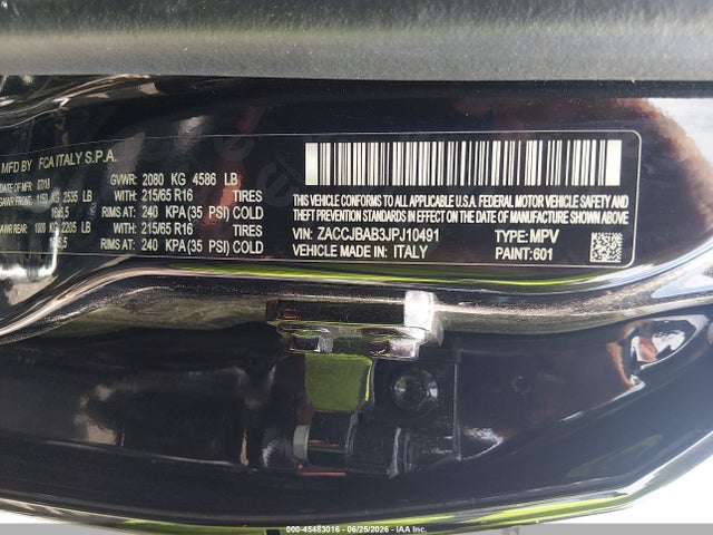 Aukcja sprzedaży 2018 Jeep Renegade Sport 4x4, vin: ZACCJBAB3JPJ10491, numer aukcji: 45483016