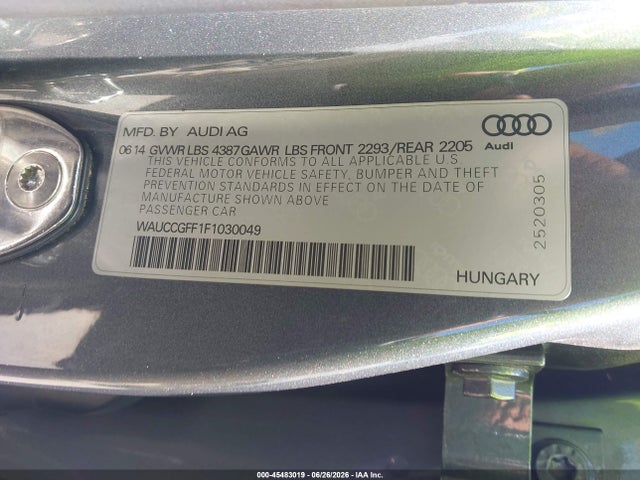 Audi A3 1.8t Premium 2015 WAUCCGFF1F1030049 Image 9