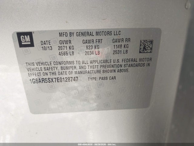 Aukcja sprzedaży 2014 Cadillac Cts Luxury, vin: 1G6AR5SX7E0128747, numer aukcji: 45483030