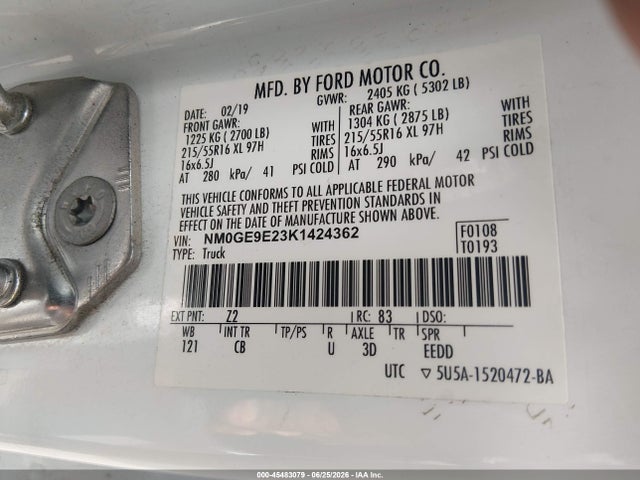NM0GE9E23K1424362 Ford Transit Connect Xl