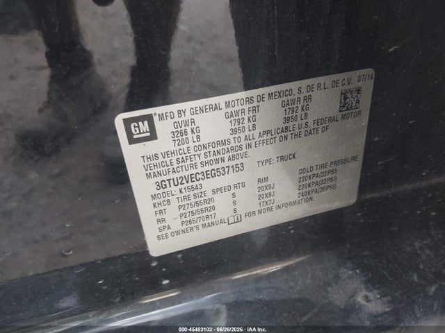 GMC Sierra 1500 Slt 2014 3GTU2VEC3EG537153 Image 9