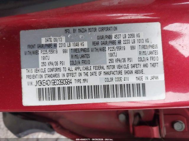 JM3KE4DY9E0390984 Mazda Cx-5 Grand Touring