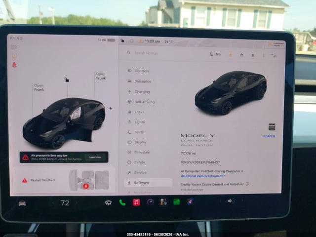 Aukcja sprzedaży 2020 Tesla Model Y Long Range Dual Motor All-wheel Drive, vin: 5YJYGDEE7LF049437, numer aukcji: 45483189