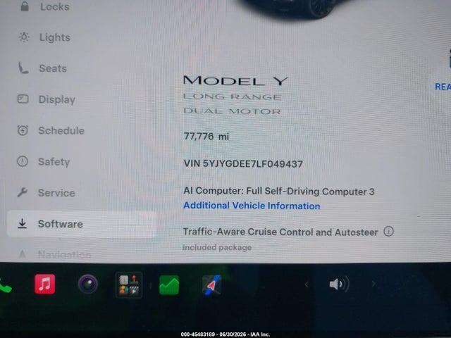 Aukcja sprzedaży 2020 Tesla Model Y Long Range Dual Motor All-wheel Drive, vin: 5YJYGDEE7LF049437, numer aukcji: 45483189