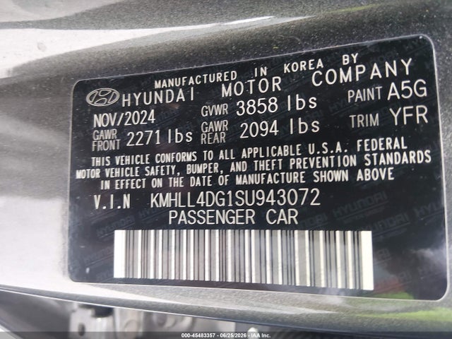 Aukcja sprzedaży 2025 Hyundai Elantra Se, vin: KMHLL4DG1SU943072, numer aukcji: 45483357