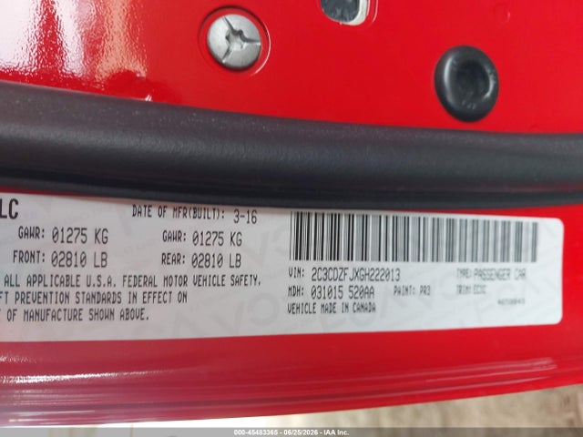 Dodge Challenger 392 Hemi Scat Pack Shaker 2016 2C3CDZFJXGH222013 Image 9