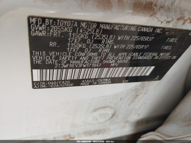 Toyota Rav4 Xle 2015 2T3WFREV3FW171847 Image 9