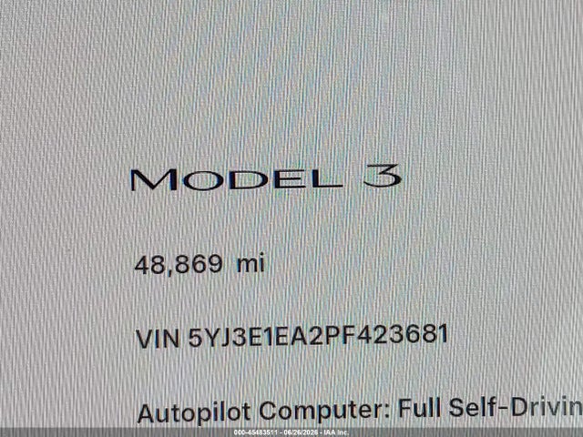 Tesla Model 3 Rear-wheel Drive 2023 5YJ3E1EA2PF423681 Image 14