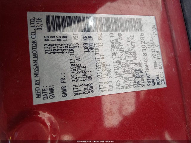 Nissan ROGUE S 2016 5N1AT2MV4GC830286 Image 9