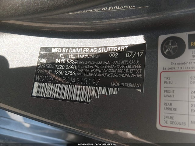 Mercedes-Benz Amg E 43 4matic 2018 WDDZF6EB2JA313197 Image 9