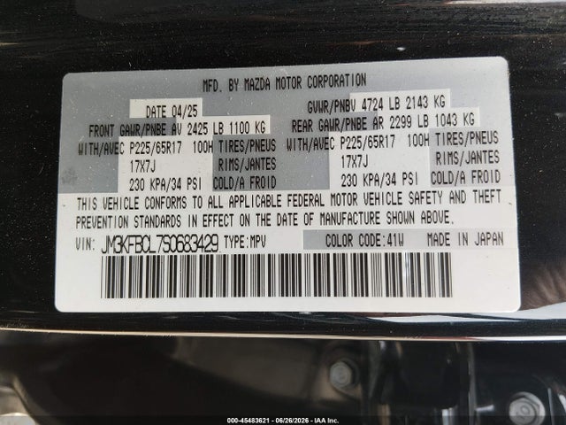 Mazda Cx-5 2.5 S Preferred 2025 JM3KFBCL7S0683429 Image 9