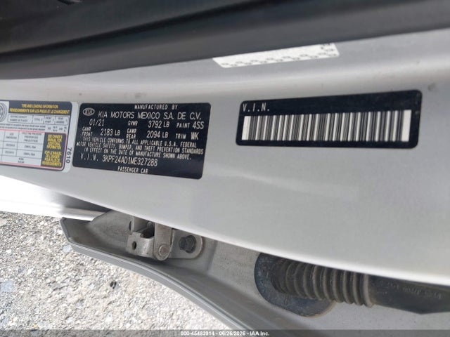 Aukcja sprzedaży 2021 Kia Forte Lxs, vin: 3KPF24AD1ME327288, numer aukcji: 45483914