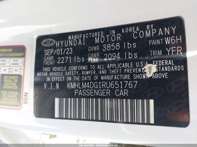 Hyundai ELANTRA SEL 2024 KMHLM4DG1RU651767 Image 9