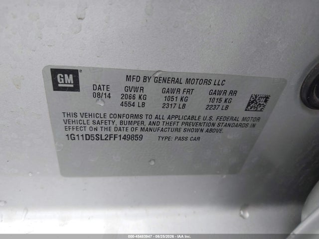 Chevrolet MALIBU 2LT 2015 1G11D5SL2FF149859 Image 9
