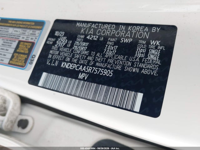 Aukcja sprzedaży 2024 Kia Seltos Lx, vin: KNDEPCAA5R7575905, numer aukcji: 45483994