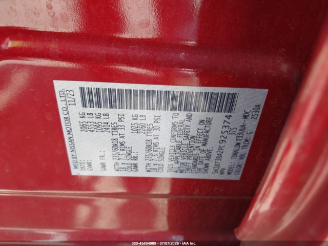Продажа на аукционе авто 2023 Nissan Rogue Sv Fwd, vin: 5N1BT3BA2PC925374, номер лота: 45484088