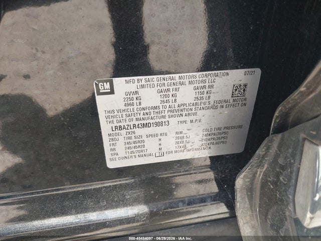 Продажа на аукционе авто 2021 Buick Envision Fwd Preferred, vin: LRBAZLR43MD190813, номер лота: 45484097