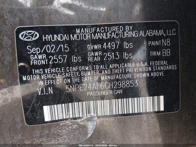 Hyundai SONATA SE 2016 5NPE24AF6GH298853 Image 9