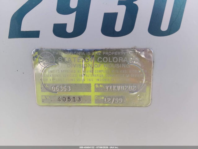 Продаж на аукціоні авто 2000 Jayco Designer 2930 5th Whl Travel Trailer, vin: 1UJCJ02P7Y1KV0202, номер лоту: 45484132
