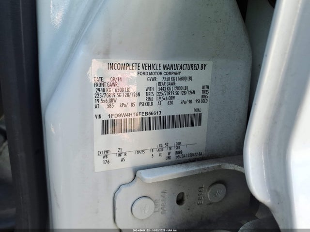Продаж на аукціоні авто 2015 Ford F-450 Chassis Lariat/xl/xlt, vin: 1FD9W4HT6FEB56613, номер лоту: 45484152