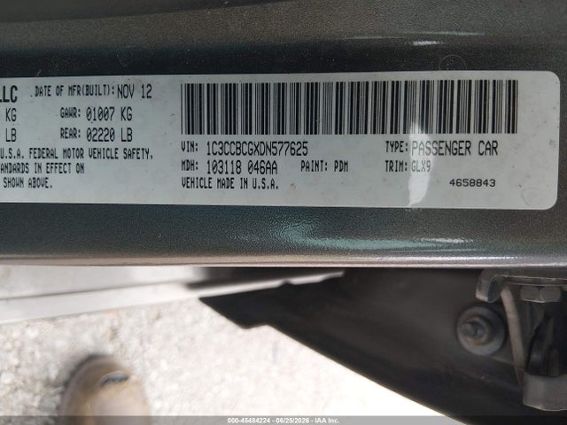 Aukcja sprzedaży 2013 Chrysler 200 Limited, vin: 1C3CCBCGXDN577625, numer aukcji: 45484224
