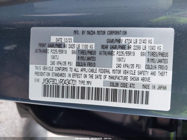 Aukcja sprzedaży 2024 Mazda Cx-5 2.5 S Carbon Edition, vin: JM3KFBCLXR0434701, numer aukcji: 45484255