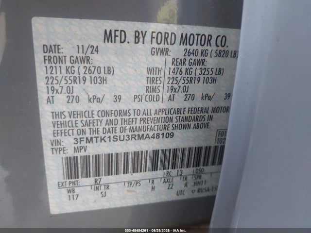 Ford Mustang Mach-e Select 2024 3FMTK1SU3RMA48109 Image 9