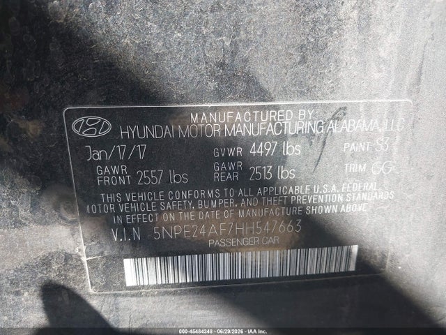 Hyundai SONATA SE 2017 5NPE24AF7HH547663 Image 9