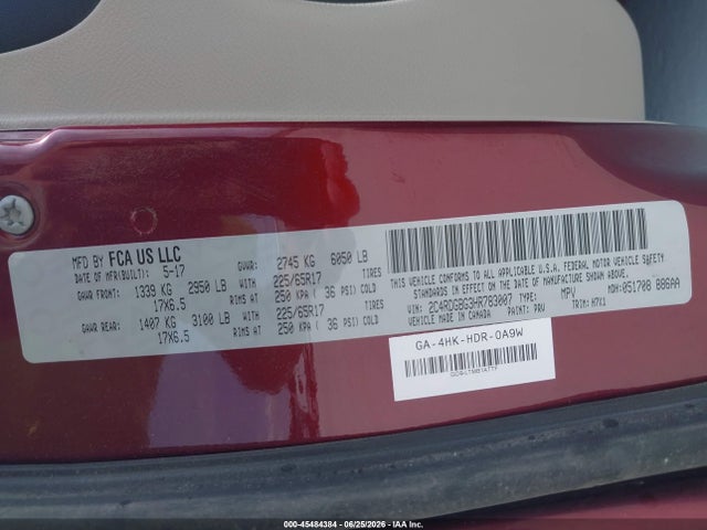 Dodge Grand Caravan Se 2017 2C4RDGBG3HR783007 Image 9