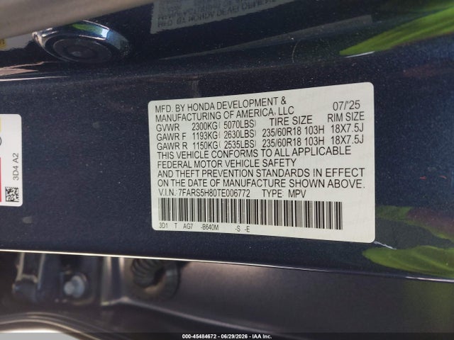 7FARS5H80TE006772 Honda Cr-v Hybrid 2wd Sport-l