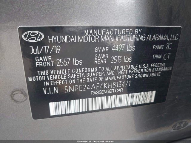 Hyundai SONATA SE 2019 5NPE24AF4KH813471 Image 9