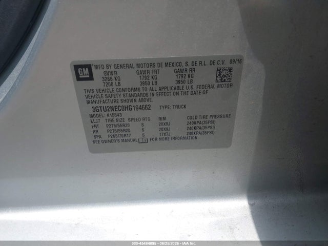 3GTU2NEC0HG194662 GMC Sierra 1500 Slt