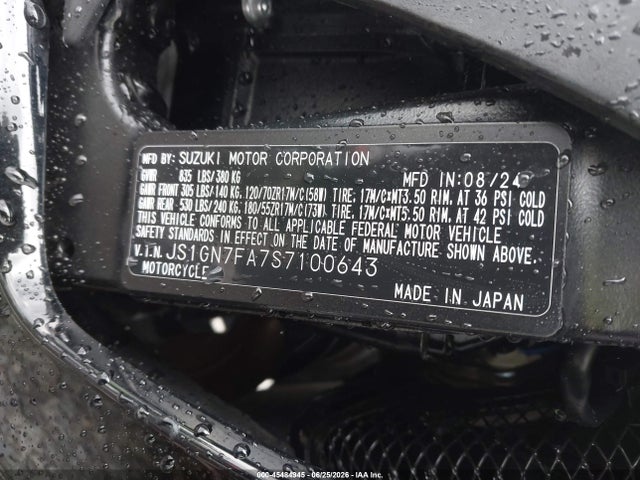 Suzuki GSX-R600 2025 JS1GN7FA7S7100643 Image 10
