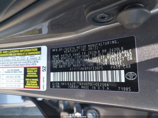 Toyota CAMRY SE 2023 4T1T11AK8PU723075 Image 9