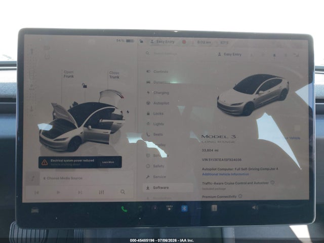 5YJ3E1EA1SF924036 Tesla Model 3 Long Range Rear-wheel Drive/standard Rear-wheel Drive