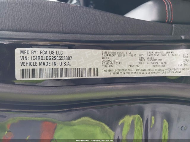 Dodge Durango Gt Awd 2025 1C4RDJDG2SC553307 Image 9