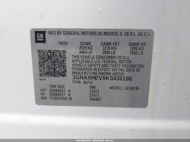 Chevrolet EQUINOX LS 2019 3GNAXHEVXKS636186 Image 9