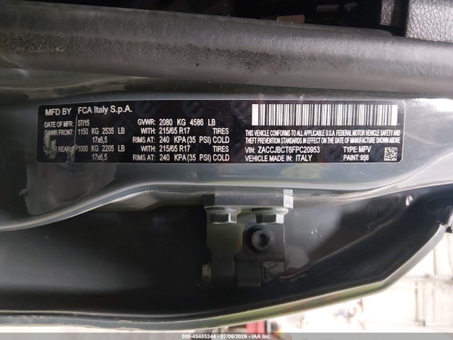 Jeep Renegade Trailhawk 2015 ZACCJBCT6FPC20953 Image 9