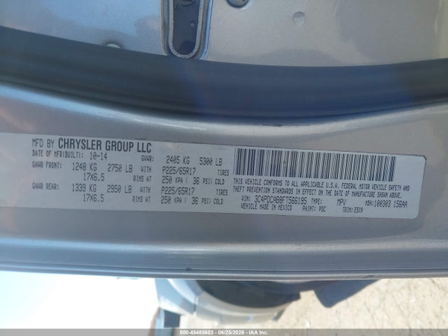 3C4PDCAB8FT566195 Dodge JOURNEY SE