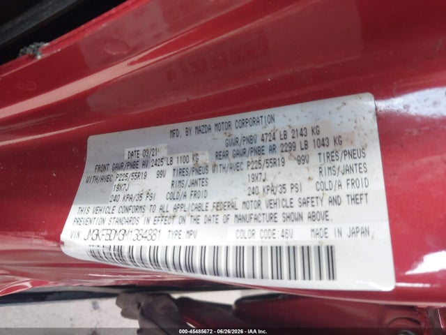 Mazda Cx-5 Grand Touring 2021 JM3KFBDM3M1384881 Image 9
